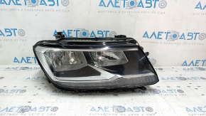 Фара передня права VW Tiguan 18-21 галоген, ДХО LED, тріщини, павутинка