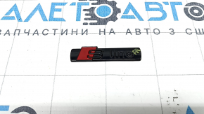 Емблема S-line крила права Audi A3 8V 15-20 чорний глянець