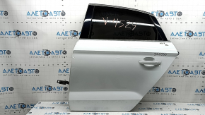 Двері в зборі задні ліві Audi A3 8V 15-18 4d, білий LS9R, подряпини на накладці