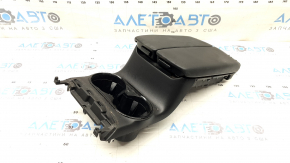 Підлокітник Mazda CX-9 16-23 шкіра, чорний, з підсклянниками, потерта шкіра, зламане кріплення