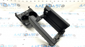 Подлокотник Mazda CX-9 16-23 кожа, черный, с подстаканниками, потёрта кожа, сломано крепление