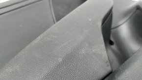 Обшивка дверей картка ззаду ліва Audi A3 8V 15-20 4d, 5d, чорна, шкіра, підлокітник шкіра чорна, Bang and Olufsen, під пищалку, вставка під алюміній, з ручкою, подряпини