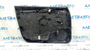 Обшивка дверей картка передня права Audi A3 8V 15-20 4d, 5d, чорна, шкіра, підлокітник шкіра чорна, Bang and Olufsen, вставка під алюміній, з ручкою, подряпини
