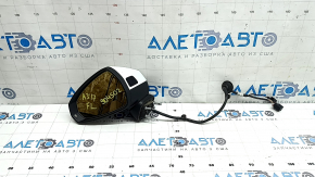 Дзеркало бічне ліве в зборі Audi A3 8V 15-20 4d, 5d 14+2 піна, поворотник, підігрів, автозатемніння, BSM, автоскладання, біле