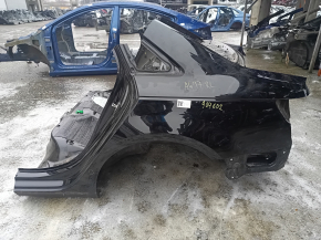 Чверть крило ззаду ліва Audi A4 B9 17-19 на кузові, чорна, тичка
