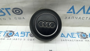 Подушка безопасности airbag в руль водительская Audi A4 B9 17-25 черная, тычки на хроме, царапины