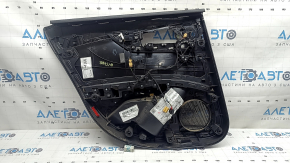 Обшивка дверей картка задня права Audi A4 B9 17-19 чорна, чорний підлокітник шкіра, вставка чорна шкіра, Bang and Olufsen, вм'ятини, подряпини