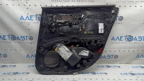 Часть обшивки двери для Audi A4 B9 2017-2025, видно наличие дефектов, требуется замена некоторых элементов.