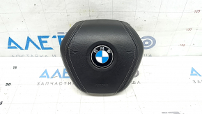 Подушка безопасности airbag в руль водительская BMW 5 G30 17-23 черная, кожа