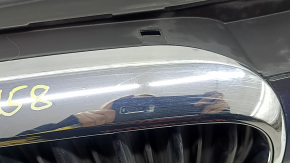 Решетка радиатора grill в сборе BMW 5 G30 17-23 с жалюзи дефлектором радиатора, с моторчиком, хром, песок, вздулся хром, царапины