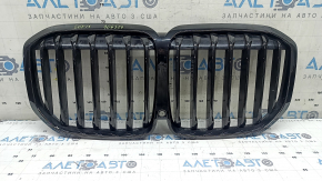 Решітка радіатора grill BMW X7 G07 19-22 без нічного бачення, під камеру, Shadow Line, зламане кріплення, пісок, скол