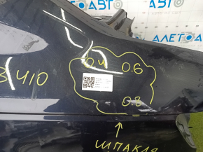 Четверть крыло задняя левая Audi A4 B9 17-24 отпилена, синяя, после ремонта, тычки