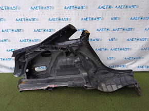 Четверть крыло задняя левая Audi A4 B9 17-24 отпилена, синяя, после ремонта, тычки