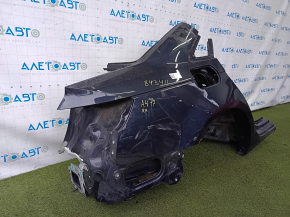 Четверть крыло задняя правая Audi A4 B9 17-24 отпилена, синяя, тычки