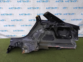 Четверть крыло задняя правая Audi A4 B9 17-24 отпилена, синяя, тычки
