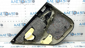 Обшивка дверей картка задня права Toyota Camry v40 бежева з коричневим, вставка пластик, велюр підлокітник, з ручкою, під чистку, побілів пластик, подряпини
