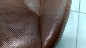 Водійське сидіння Audi Q8 19-23 з airbag, з підголовником, електричне, підігрів та вентиляція, з поперековою підпорою, шкіра коричнева, подряпини, прим'ято