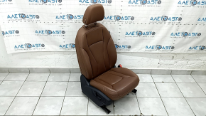 Пасажирське сидіння Audi Q8 19-23 з airbag, з підголовником, електричне, підігрів та вентиляція, з поперековою підпорою, шкіра коричнева, подряпина