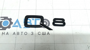 Емблема напис Q8 двері багажника Audi Q8 19-26 чорний глянець