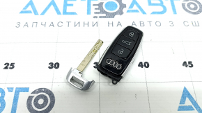 Ключ Audi Q8 19-26 4 кнопки, черный глянец, потерт, тычки, царапины