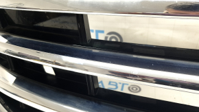 Решетка радиатора grill VW Tiguan 22-24 с эмблемой, под радар, песок