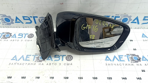 Дзеркало бічне праве BMW 7 G11 G12 16-22 9 пінів, низ чорний глянець, поворотник, камера, BSM, графіт, подряпини