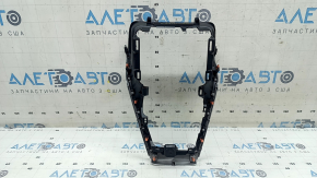 Накладка центральної консолі Toyota Rav4 19-25 передня, чорна без зарядки, сіра вставка, подряпини