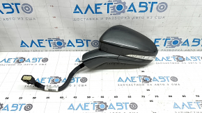 Зеркало боковое левое в сборе Ford Fusion mk5 13-19 14 пинов, BSM, поворотник, подогрев, подсветка, графит