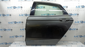 Двері в зборі задні ліві Ford Fusion mk5 17-20 графіт J7, 2 хром молдингу, ручка з хром, вм'ятина