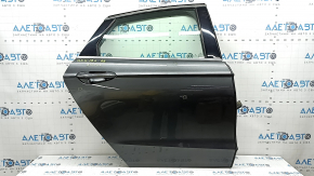 Дверь в сборе задняя правая Ford Fusion mk5 17-20 графит J7, 2 хром молдинга, ручка с хром, тычки, царапины на накладке