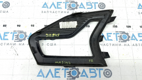 Решетка переднего бампера правая Ford Fusion mk5 19-20 под LED ПТФ, глянец, песок
