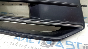 Решетка переднего бампера правая Audi Q5 80A 18-20 с хромом, песок