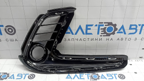 Грати переднього бампера права Hyundai Elantra AD 17-18 чорний глянець без ДХО під ПТФ без хрому