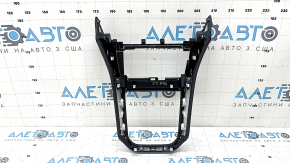 Накладка центральной консоли передняя верхняя для Subaru Forester 25-26, черная с синей строчкой, без видимых дефектов.