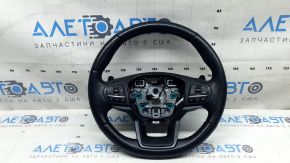 Кермо голе Ford Explorer 20-21 підігрів, шкіра чорний, з кнопками, пелюстками і накладкою, прим'ятий