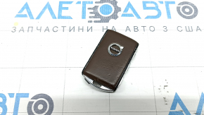 Ключ Volvo XC60 18-26 keyless, 4 кнопки, шкіра коричнева, поліз хром, тички