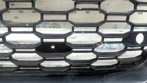 Решетка радиатора grill голая Audi A5 F5 18-19 черный глянец+ молдинг черный глянец, надломы, отломано крепление под пактроник