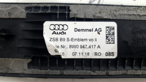 Накладка порога внешняя передняя левая Audi A5 F5 17-25 5D S-line, с подсветкой, тычка
