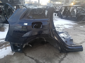 Чверть крило задня права Audi Q7 16-26 на кузові, синя, подряпини, вм'ятина