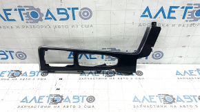Накладка центральной консоли верхняя Volvo XC90 16-22 T5, T6, черный глянец, царапины, вздутый хром