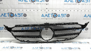 Решетка радиатора grill Mercedes C-class W205 15-21 без камеры