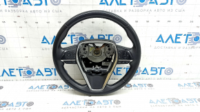 Руль голый Toyota Camry v70 18-24 кожа черная, с кнопками, царапины