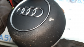 Подушка безопасности airbag в руль водительская Audi A4 B9 17-24 серая, потерта