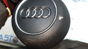 Подушка безопасности airbag в руль водительская Audi A4 B9 17-24 серая, потерта