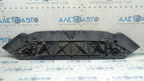 Защита переднего бампера Audi A4 B9 17-19 S-Line, трещины, надломы, нет фрагмента