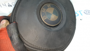 Подушка безопасности airbag в руль водительская BMW 3 G20 20-24 кожа черная, M3,M340, M Sport, в копоти, оплавлена, ржавый пиропатрон