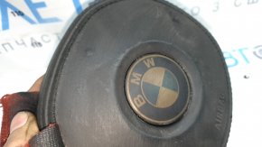 Подушка безопасности airbag в руль водительская BMW 3 G20 20-24 кожа черная, M3,M340, M Sport, в копоти, оплавлена, ржавый пиропатрон