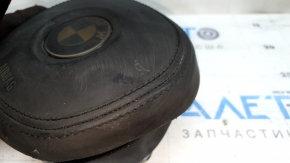 Подушка безопасности airbag в руль водительская BMW 3 G20 20-24 кожа черная, M3,M340, M Sport, в копоти, оплавлена, ржавый пиропатрон