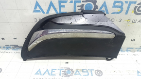 Заглушка глушника ліва Honda Accord 18-22 hybrid з хромом, вставка графіт, з хромом, подряпини, надломи