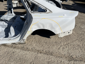Чверть крило задня ліва Audi A6 C7 12-18 на кузові, біла, зам'ята, після ремонту